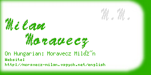 milan moravecz business card